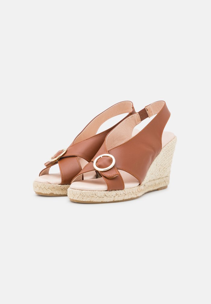 Sandales Anna Field LEATHER Wedge platform Beige Femme | YMK-6567367